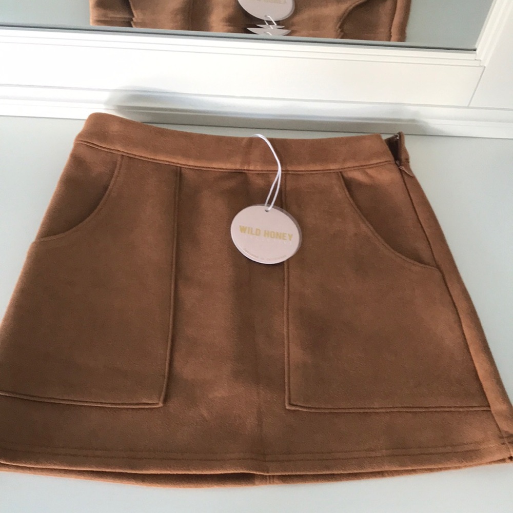 Camel Suede Skirt- New with tags!
